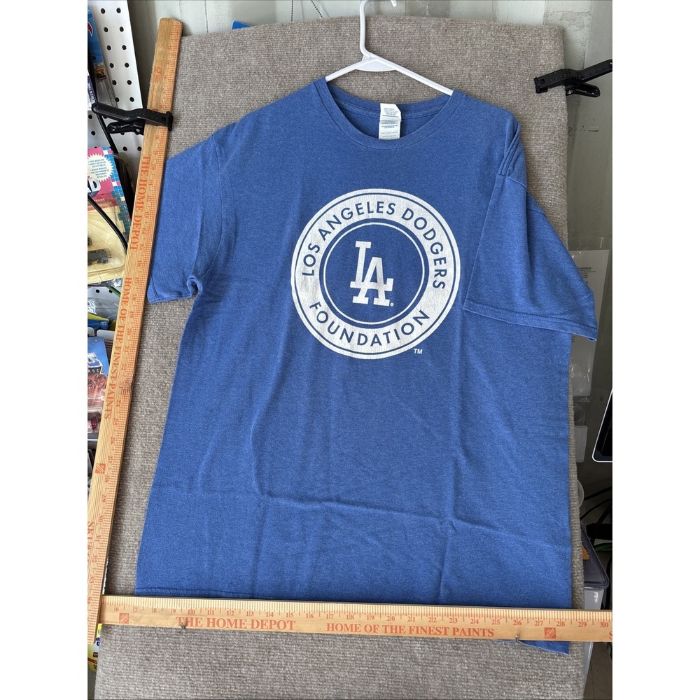 Los Angeles Dodgers Foundation Baseball Blue Tee T-Shirt Youth Size L Delta - Picture 2 of 10